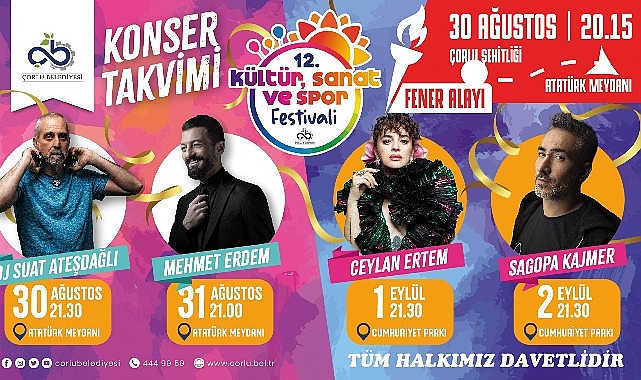 12. Kültür, Sanat ve Spor Festivali başlıyor