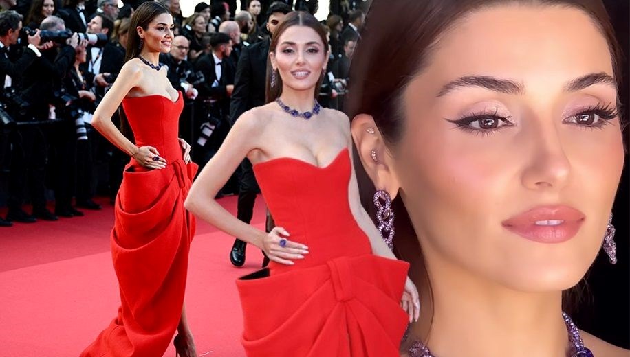 Hande Erçel Cannes kırmızı halısında